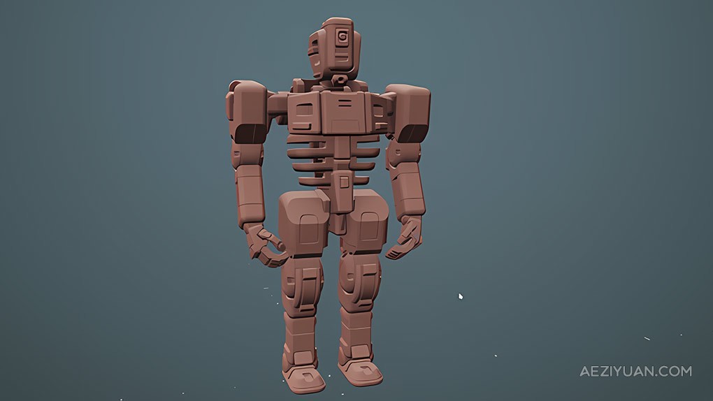 Substance Modeler复杂科幻3D机器人设计视频教程 Designing a 3D Robot in Substance Modeler - AE资源网 www.aeziyuan.com