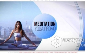 AE模板 极简圆形过渡动画制作放松冥想瑜伽健身水疗沙龙宣传片 AE工程 AE文件下载