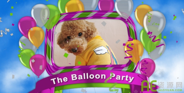 儿童节系列专题模板-The_balloon_party儿童节,系列,专题模板 - AE资源网 www.aeziyuan.com