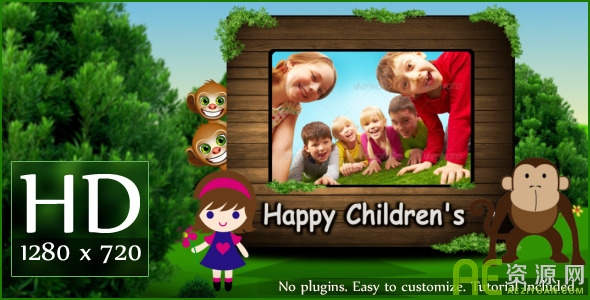 儿童节系列专题模板-Happy Children’s儿童节,系列,children - AE资源网 www.aeziyuan.com