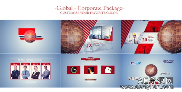 全球网络公司宣传介绍动画展示AE模板Global Network-Corporate Video Package宣传,介绍,动画,展示,global - AE资源网 www.aeziyuan.com