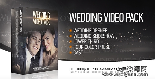 唯美婚礼MV相册AE模板 ideohive Wedding PackAE资源网,AE模板,AE工程,AE源文件,AE下载 - AE资源网 www.aeziyuan.com