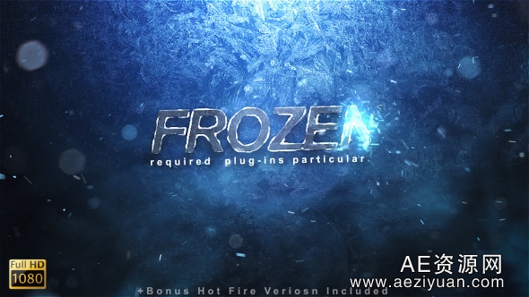 冰/火溶解出现的logo标志片头特效AE模板Videohive Frozen Reveal溶解,出现,标志,特效,frozen - AE资源网 www.aeziyuan.com