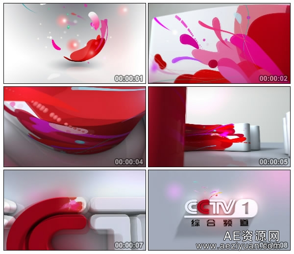 临摹CCTV中央一套logo演绎动画AE模板工程文件临摹,中央一套,logo,演绎,动画 - AE资源网 www.aeziyuan.com