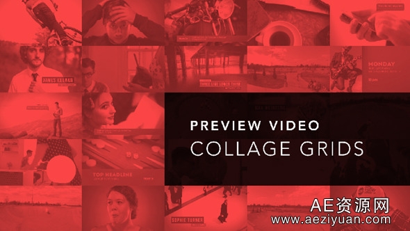 超炫分屏显示动画AE模板Preview Video Screen Collage GridsAE资源网,AE模板,Videohive,AE工程,AE源文件 - AE资源网 www.aeziyuan.com