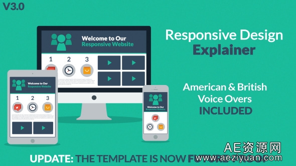 响应式设计市场营销移动平台展示AE模板 Responsive Design Explainer响应,设计,市场营销,展示,responsive - AE资源网 www.aeziyuan.com