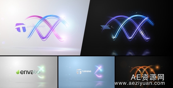 扭曲的条纹LOGO演绎动画AE模板Videohive Twisting Streaks Logo扭曲,条纹,演绎,动画 - AE资源网 www.aeziyuan.com