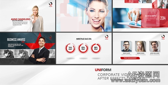 商务企业公司视频展示AE模板Videohive Uniform - Corporate Video Package商务,企业,公司,视频,展示 - AE资源网 www.aeziyuan.com