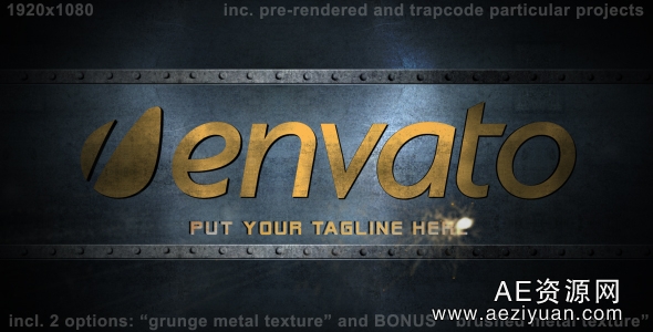 火花金属logo演绎片头AE模板Videohive Metal Logo Intro火花,金属,演绎,片头 - AE资源网 www.aeziyuan.com