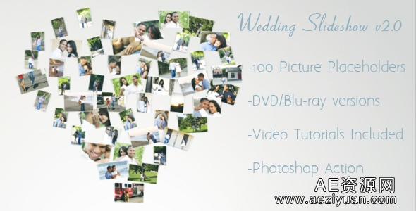 婚礼相册幻灯片展示AE模板Videohive Wedding Slideshow v2.0婚礼,相册,幻灯片,展示,wedding - AE资源网 www.aeziyuan.com