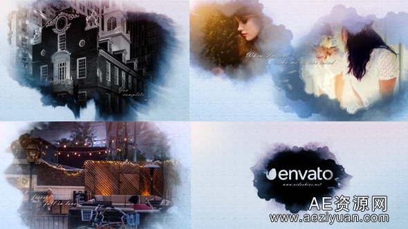 优雅水墨风格图文展示AE模板Videohive Ink Postcard Opener优雅,水墨,风格,图文,展示 - AE资源网 www.aeziyuan.com