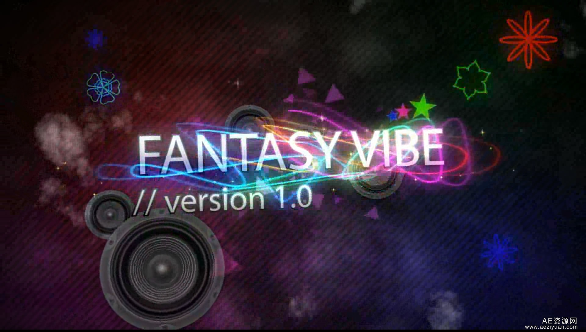 一个炫丽的片头工程，可用做网站或产品宣传 Fantasy Vibe V1一个,丽的,片头,工程,可用 - AE资源网 www.aeziyuan.com