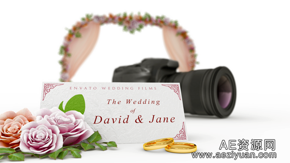 唯美婚礼电影预告片片头动画AE模板Videohive Wedding Introwedding - AE资源网 www.aeziyuan.com