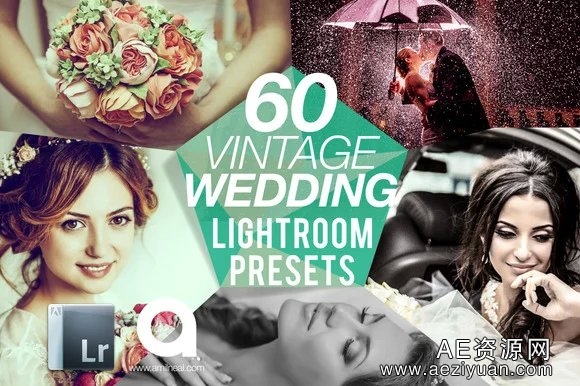 Lightroom预设 60复古婚礼婚庆后期调色Vintage Wedding LR预设lightroom,预设,婚礼婚庆,后期调色,vintage - AE资源网 www.aeziyuan.com