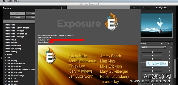 PS顶级胶片MAC苹果滤镜alien skin exposure 5 for 支持CS6苹果 - AE资源网 www.aeziyuan.com