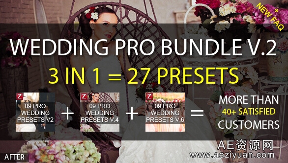 婚礼婚庆Lightroom预设3合一 合集 3-in-1 Pro Wedding Bundle vol.2可以采用IP方法调用,一台机器挂掉,CURLOPT_URL,CURLOPT_HEADER,CURLOPT_POST - AE资源网 www.aeziyuan.com