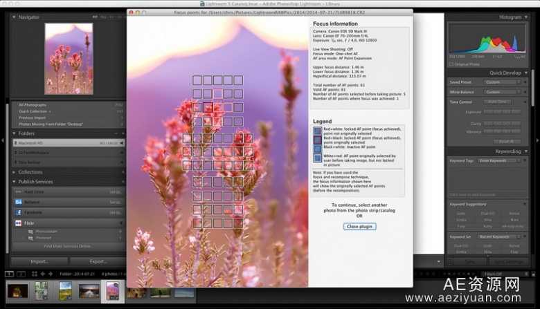免费Lightroom插件显示照片焦点位置Show Focus Points免费,lightroom,插件,显示,照片 - AE资源网 www.aeziyuan.com