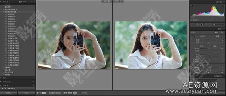 小清新文艺风人文写真后期调色韩系风格lr预设Lightroom预设Lightroom Preset清新文艺,人文,写真,后期调色,风格 - AE资源网 www.aeziyuan.com