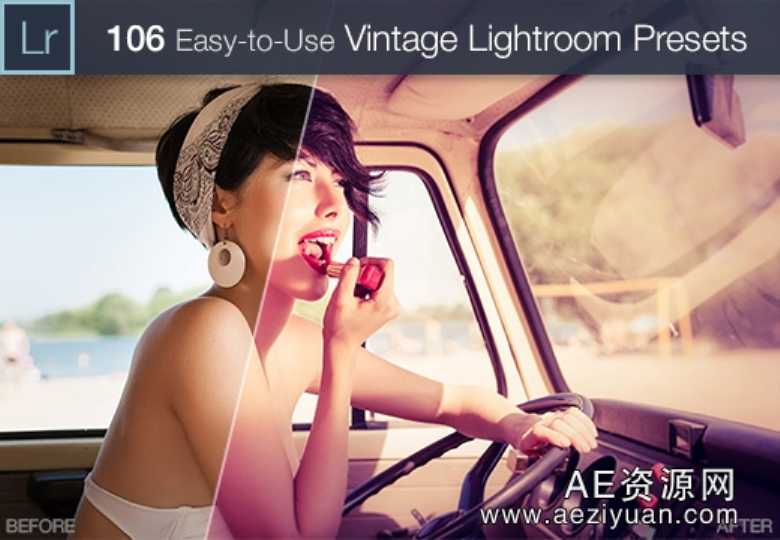 106款老式怀旧Lightroom预设 Vintage Lightroom Presets Collection老式,怀旧,lightroom,预设,vintage - AE资源网 www.aeziyuan.com