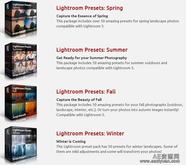 8套Lightroom精品预设包Photoserge – Lightroom Presets可以采用IP方法调用,一台机器挂掉,CURLOPT_URL,CURLOPT_HEADER,CURLOPT_POST - AE资源网 www.aeziyuan.com