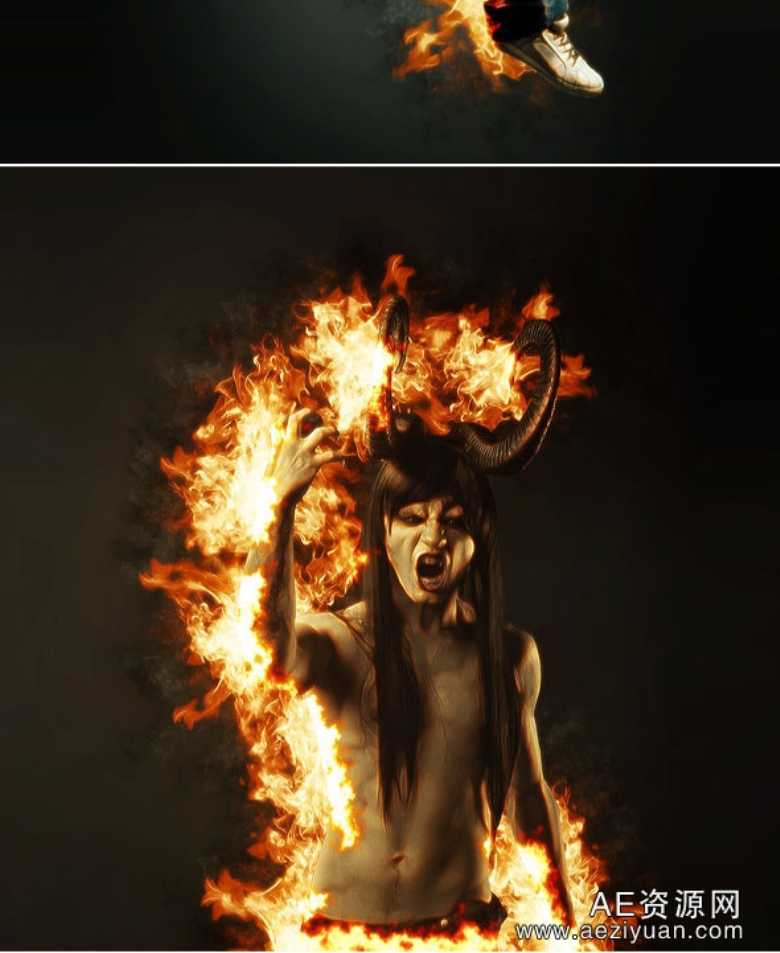 燃烧的火焰 PS动作 Fire / Burn Photoshop Action[附视频教程]燃烧的火焰,动作,photoshop,action,视频教程 - AE资源网 www.aeziyuan.com