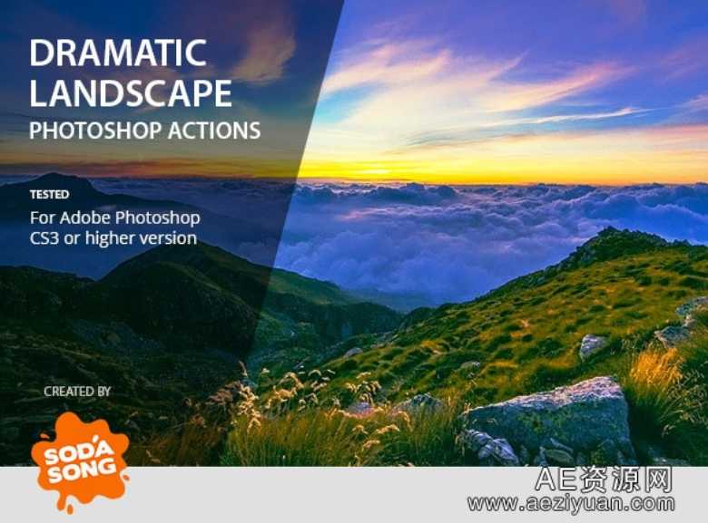 诱人的戏剧性风景 Dramatic Landscape Photoshop Actions可以采用IP方法调用,一台机器挂掉,CURLOPT_URL,CURLOPT_HEADER,CURLOPT_POST - AE资源网 www.aeziyuan.com