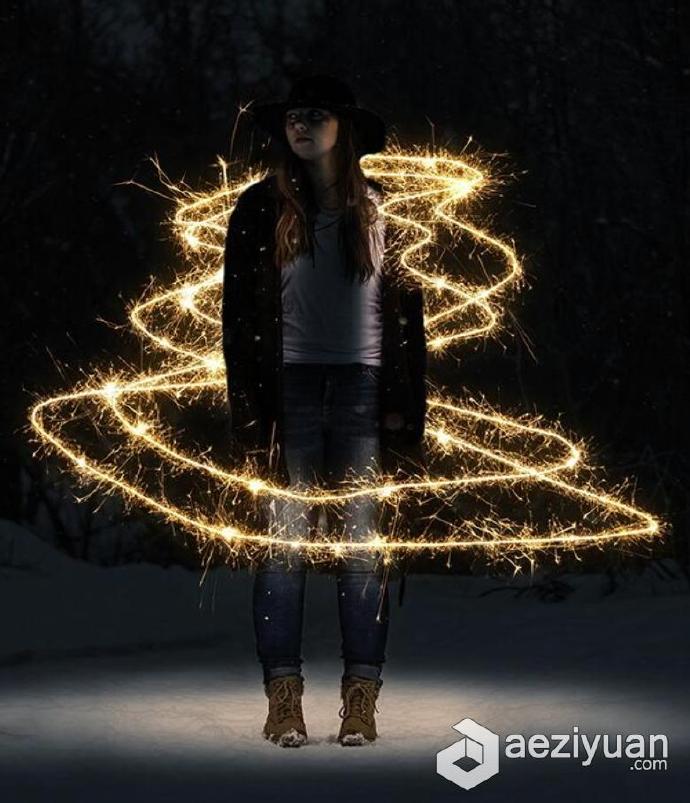 惊人的烟火烟花效果PS动作 Sparkler Photoshop Action 附视频教程惊人,烟火,烟花,效果,动作 - AE资源网 www.aeziyuan.com