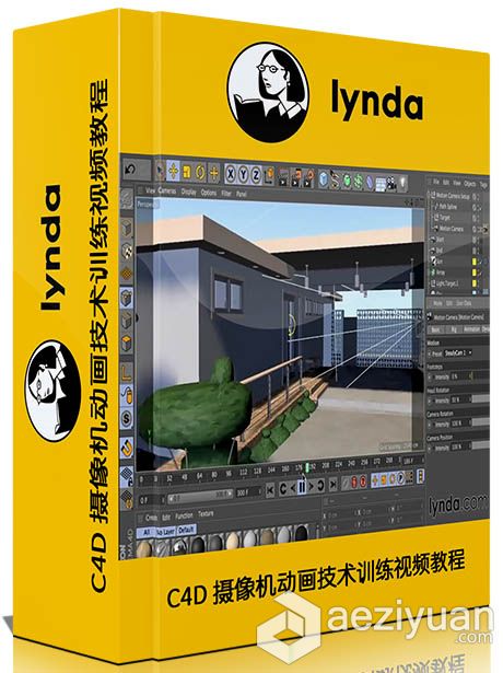 C4D摄像机动画技术训练视频教程 Camera Animation with CINEMA 4D动画技术,技术训练,视频教程,animation,with - AE资源网 www.aeziyuan.com