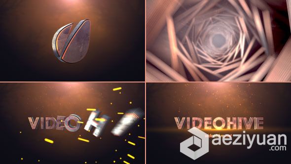 震撼旋转菱形Logo演绎动画AE模板 Videohive Cinematic Tunnel Logo Text Reveal震撼,旋转,菱形,演绎,动画 - AE资源网 www.aeziyuan.com