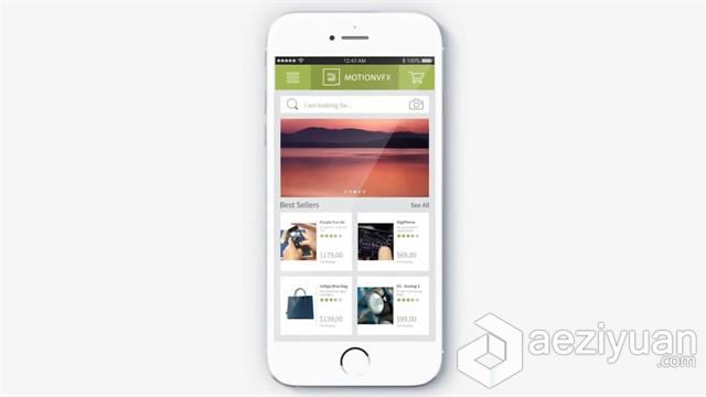 IOS应用程序App中UI设计展示动画AE模板 MotionVFX MyApp ios Ui Kit Promo应用程序,展示,动画 - AE资源网 www.aeziyuan.com