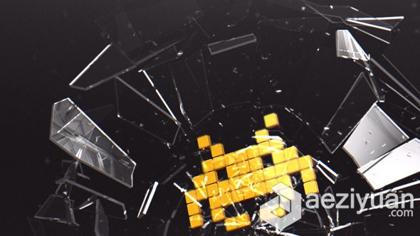 破碎玻璃Logo演绎动画AE模板 Videohive Breaking Glass Logo演绎,动画,breaking - AE资源网 www.aeziyuan.com