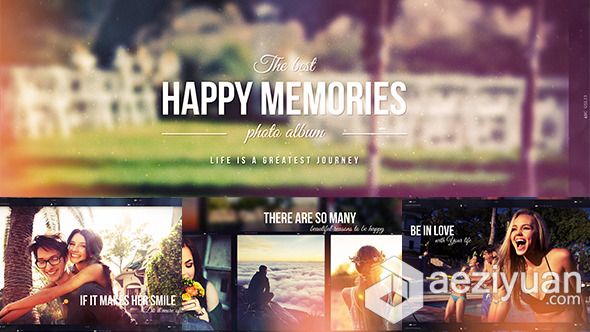 超唯美幸福回忆相册动画AE模板 Videohive Happy Memories唯美,幸福,回忆,相册,动画 - AE资源网 www.aeziyuan.com