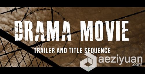 完整实用电影预告片包装动画AE模板 Videohive Drama Movie Trailer and Titles完整,实用,电影预告,预告片,包装 - AE资源网 www.aeziyuan.com