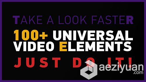 100组超实用标题动画AE模板合辑 Videohive 100+ Universal Video Elements Pack实用,标题,动画,合辑,universal - AE资源网 www.aeziyuan.com