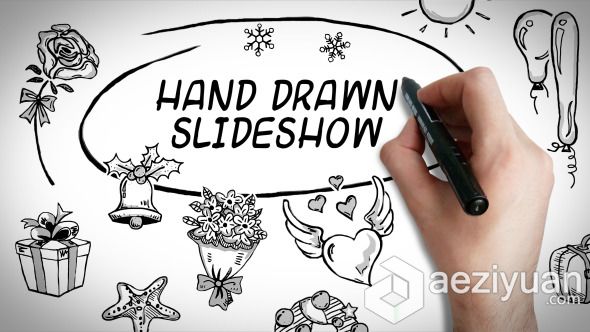 手绘风格展示动画AE模板 Videohive Hand Drawn Slideshow手绘,风格,展示,动画 - AE资源网 www.aeziyuan.com