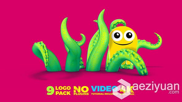 9组超酷创意Logo演绎动画AE模板 Videohive 9 Logo Pack超酷,创意,演绎,动画,logo - AE资源网 www.aeziyuan.com