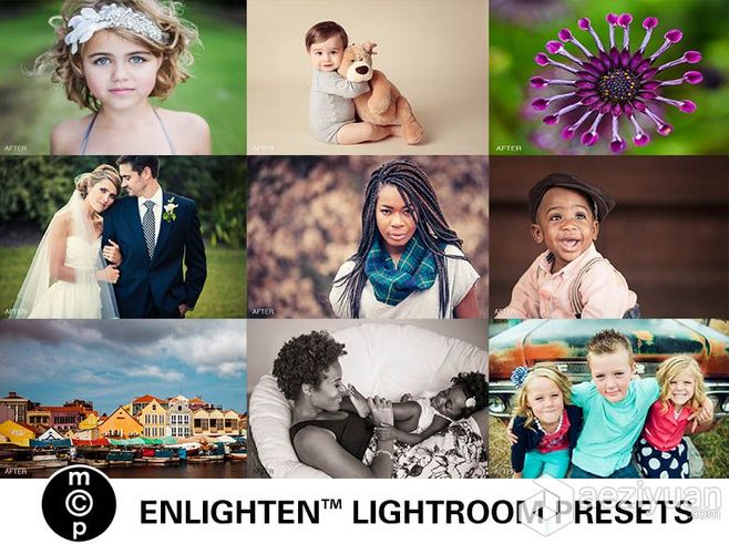 国际著名MCP Enlighten Lightroom presets 欧美风格色调Lr预设国际,著名,lightroom,欧美风格,风格 - AE资源网 www.aeziyuan.com