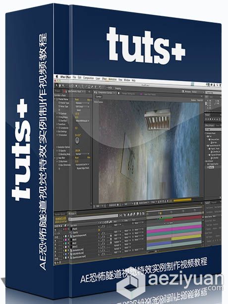 AE恐怖隧道视觉特效实例制作视频教程Tuts+ Premium Visual Effects Compositing in...Tutsplus,AE教程,恐怖隧道,视觉特效,实例教程 - AE资源网 www.aeziyuan.com