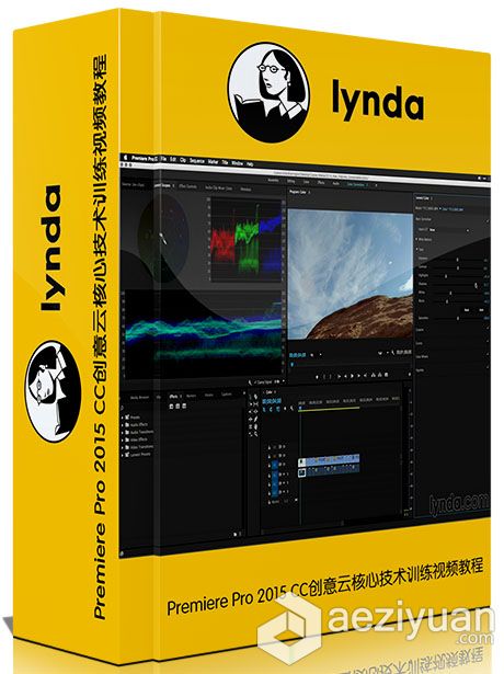 Premiere Pro 2015 CC创意云核心技术训练视频教程Premiere Pro 2015 Creative Clou...Lynda,Premiere教程,PR2015CC,创意云,视频教程 - AE资源网 www.aeziyuan.com