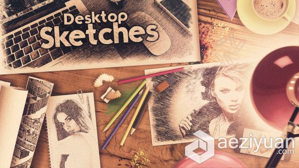 温馨桌面草图相册动画AE模板 Videohive Desktop Sketches温馨,桌面,草图,相册,动画 - AE资源网 www.aeziyuan.com