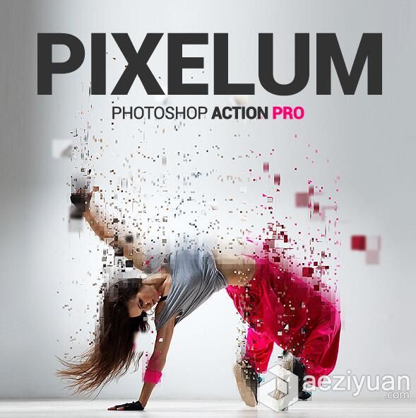 最终超酷分散碎片打散效果PS动作 Pixelum PS Action 附视频教程最终,超酷,分散,碎片,打散 - AE资源网 www.aeziyuan.com