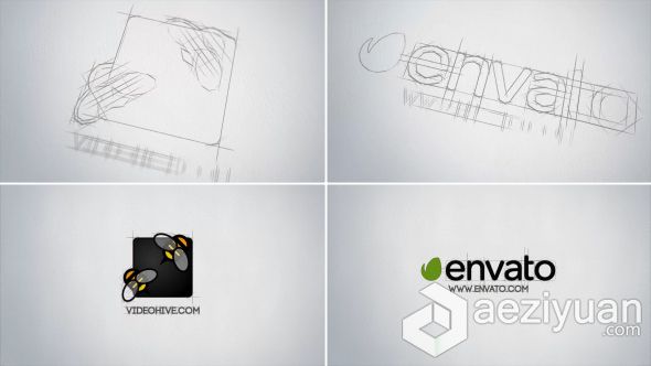 草图绘画Logo演绎动画AE模板 Videohive Sketch Logo Reveal绘画,演绎,动画,logo - AE资源网 www.aeziyuan.com