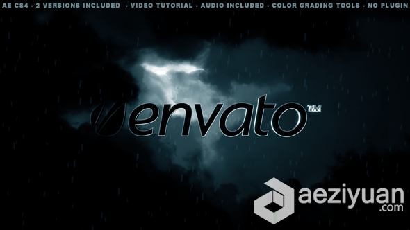 暗黑雷雨天空Logo演绎动画AE模板 Videohive Cinematic Dark Sky Logo Opener暗黑,天空,演绎,动画 - AE资源网 www.aeziyuan.com