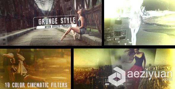 唯美电影级相册动画AE模板 Videohive Grunge Film Style相册,动画,grunge,style - AE资源网 www.aeziyuan.com