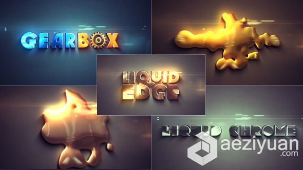 三维金属液体变形生成Logo标志AE模板 Videohive Liquid Edge三维,金属,液体,变形,生成 - AE资源网 www.aeziyuan.com