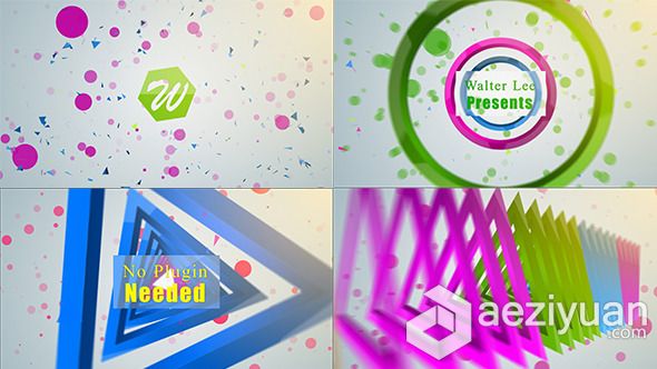 多彩时尚Logo定格展示动画AE模板 Videohive Shape Logo Reveal 5 In 1多彩,时尚,定格,展示,动画 - AE资源网 www.aeziyuan.com