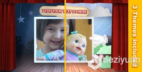 可爱儿童相册舞台展示AE模板 Videohive Theater For Kids可爱,儿童,相册,舞台,展示 - AE资源网 www.aeziyuan.com