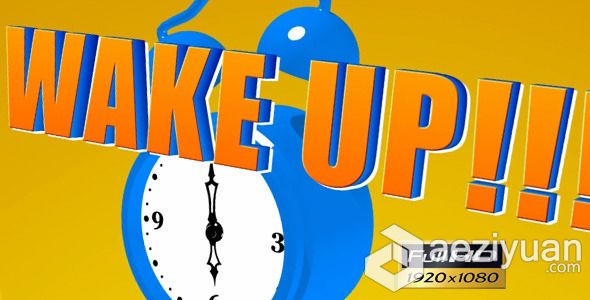 卡通闹钟演示动画AE模板 Videohive Cartoon Alarm Clock卡通,动画,cartoon,alarm - AE资源网 www.aeziyuan.com