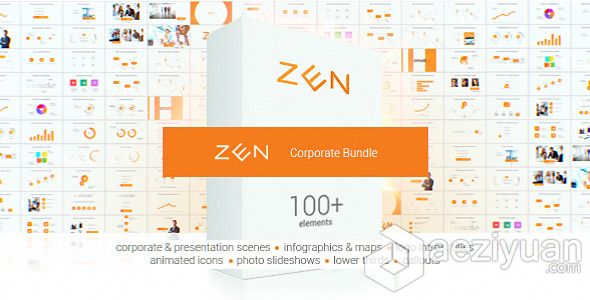 企业级整体包装动画AE模板 Videohive Zen Presentation Bundle包装,动画 - AE资源网 www.aeziyuan.com