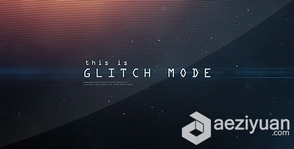 故障模式的文本序列和标志介绍AE模板Glitch Mode - Text Sequence and Logo Intro故障,模式,文本,序列,标志 - AE资源网 www.aeziyuan.com